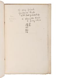 [ARTIST'S BOOKS]. FOUJITA, Tsuguharu (1886-1968), illustrator -- OHMIA, Komaki. Quelques Peomes . Paris: Se Trouve a la Belle Édition, 1919.