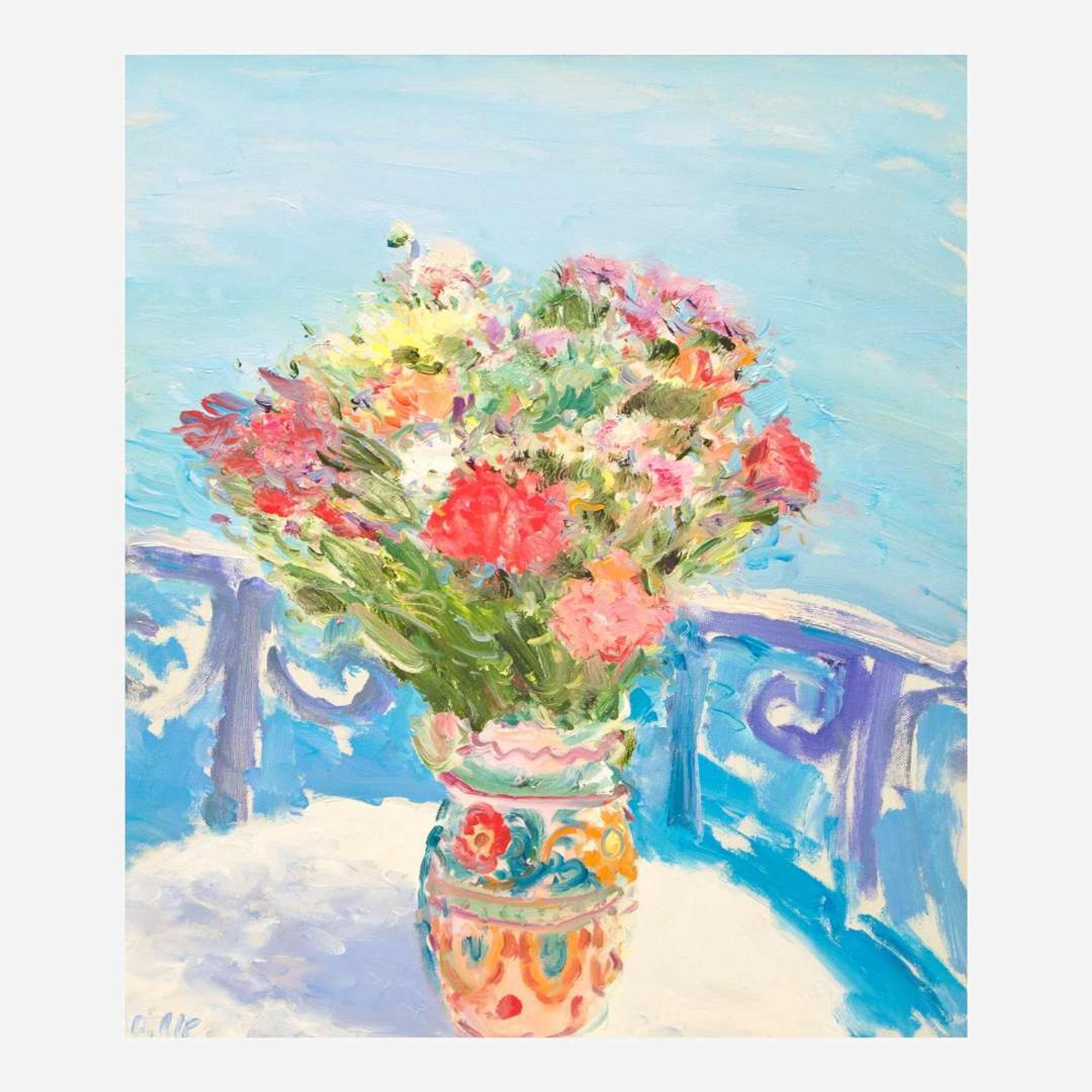 Duane Alt (American, b. 1935) Fleurs sur le Balcon