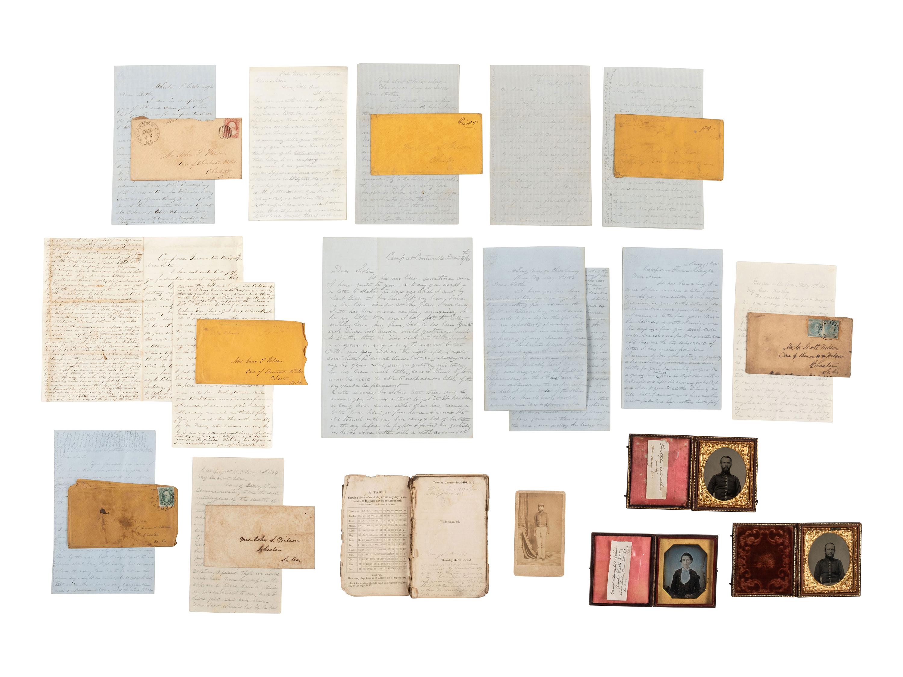 [CIVIL WAR]. Civil War archive of Ordnance Sgt. David H. Wilson (1831-1863), Co. F, 6th South Carolina Infantry, including war-date letters, diary, and photographs.