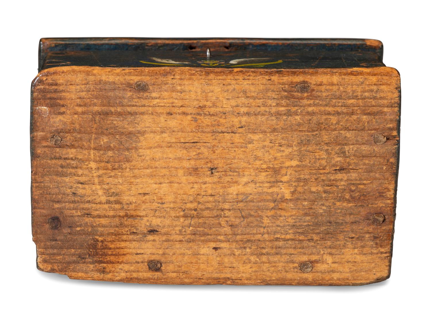 A Miniature Paint Decorated Pine Dresser Box