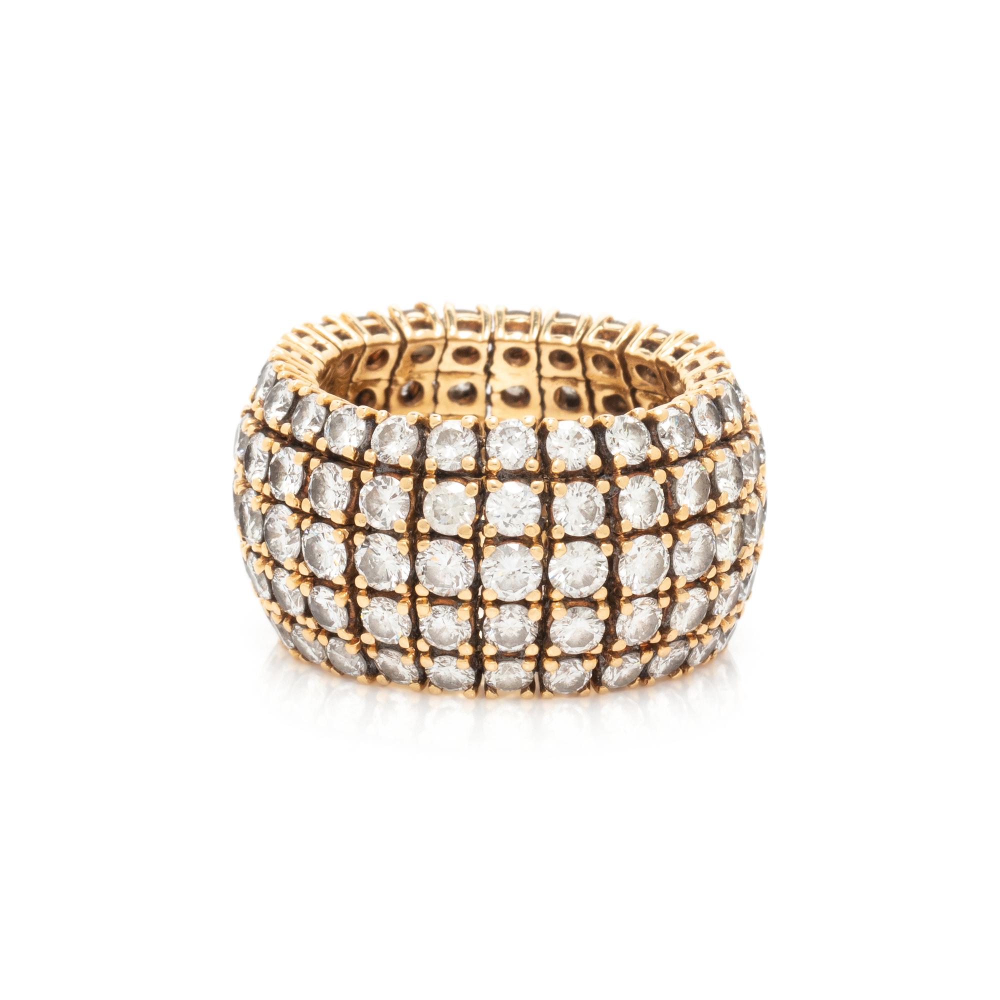 YELLOW GOLD AND DIAMOND BAND