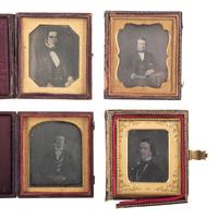 [EARLY PHOTOGRAPHY]. A group of 11 daguerreotypes featuring gentleman of varying ages, incl. portraits by ANSON, WHITEHURST, and VAN LOAN.