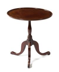A Georgian Style Mahogany Tea Table Height 20 1/2 x depth 19 3/4 inches.