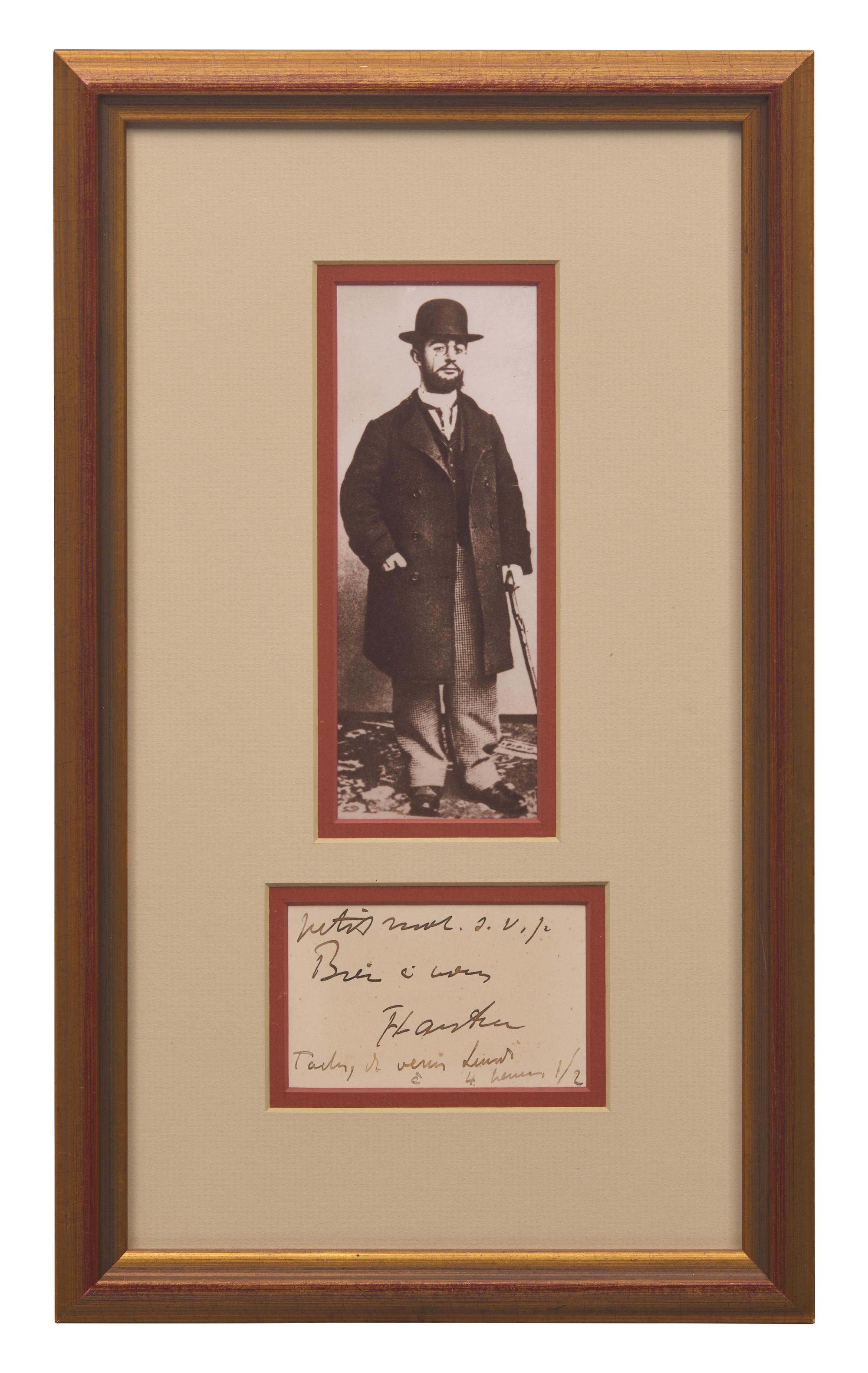 [Art] Toulouse-Lautrec, Henri de. Autograph Letter, signed