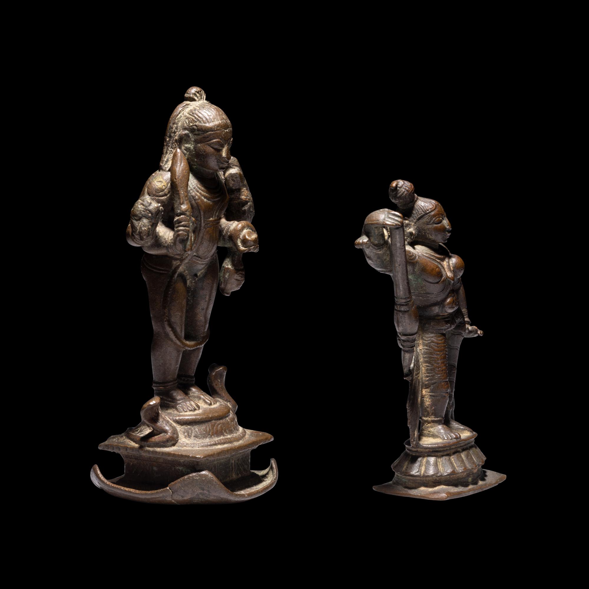 Two Indian Bronze Figures of Female Deities