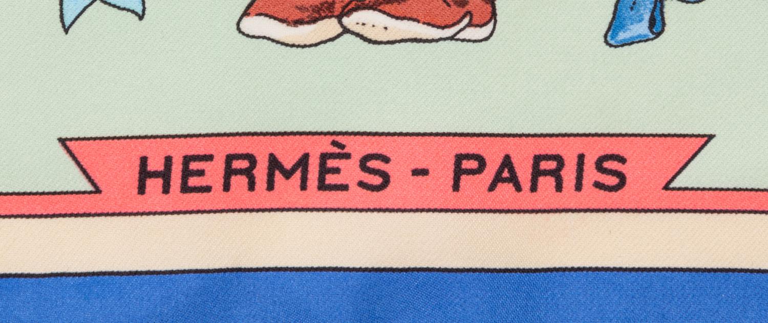 Hermès Scarf with Kermit Oliver Print