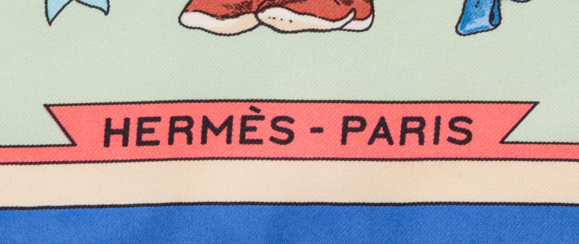 Hermès Scarf with Kermit Oliver Print