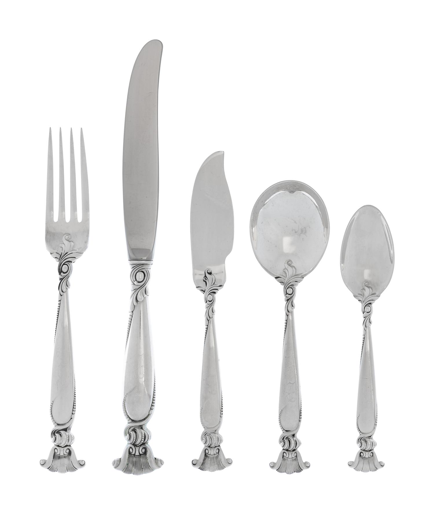 An American Silver Flatware Service