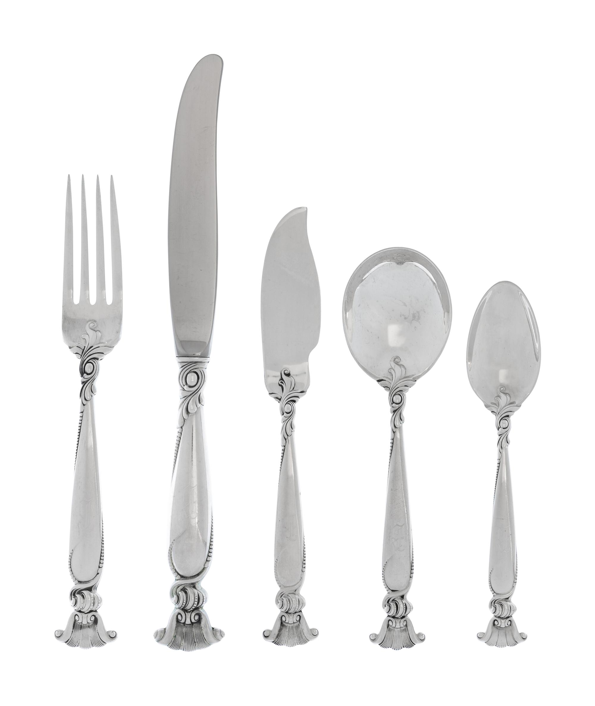 An American Silver Flatware Service