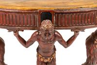 An Italian Painted Console Table with Satyr Supports