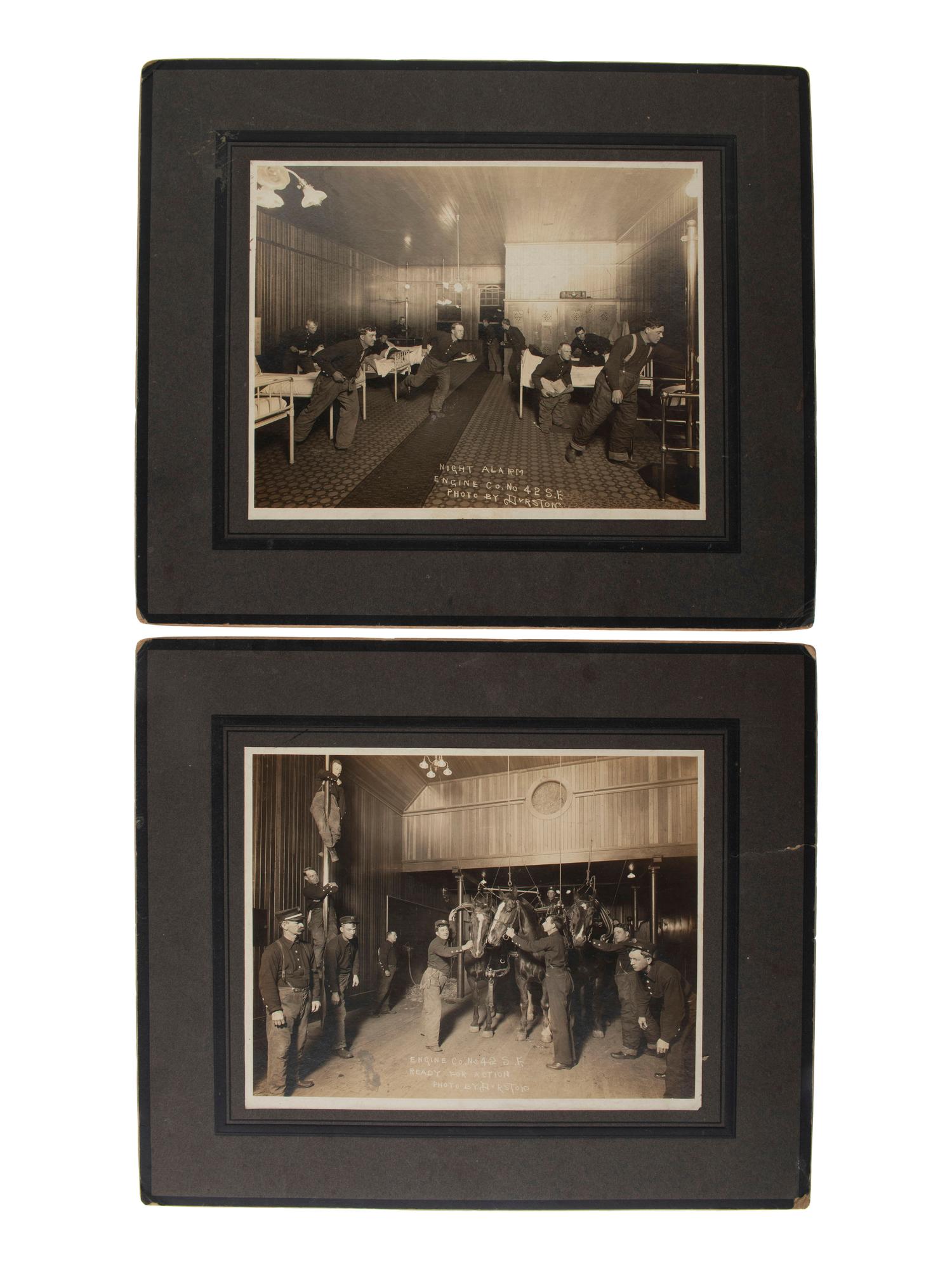 [CALIFORNIA] -- [FIREFIGHTING]. Fire helmet, badges, photographs, and more associated with San Francisco firefighter Ernest Nelson, Engine Co. No. 42, ca 1910-1930s.