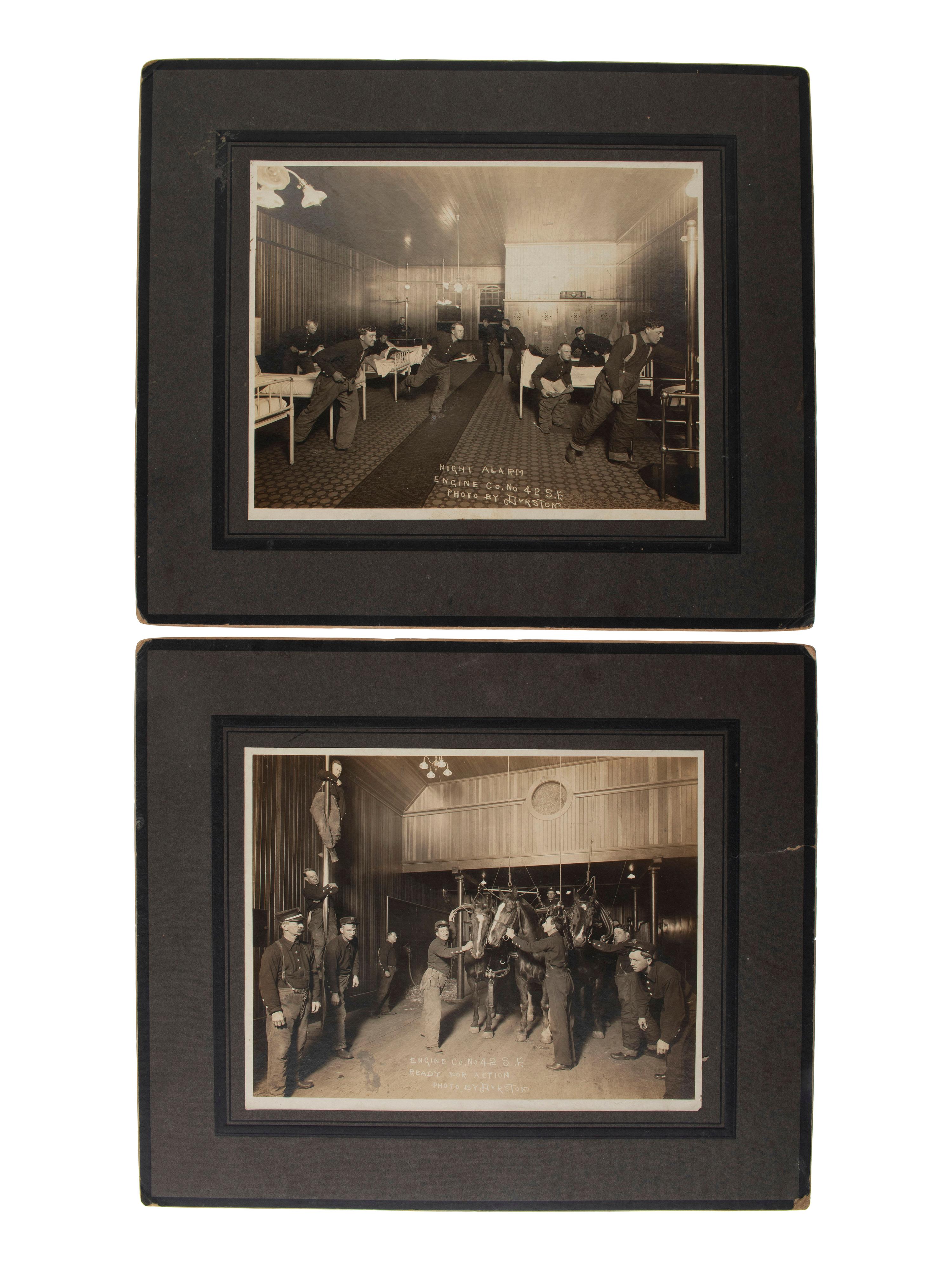 [CALIFORNIA] -- [FIREFIGHTING]. Fire helmet, badges, photographs, and more associated with San Francisco firefighter Ernest Nelson, Engine Co. No. 42, ca 1910-1930s.