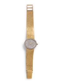 18K YELLOW GOLD AND DIAMOND WRISTWATCH