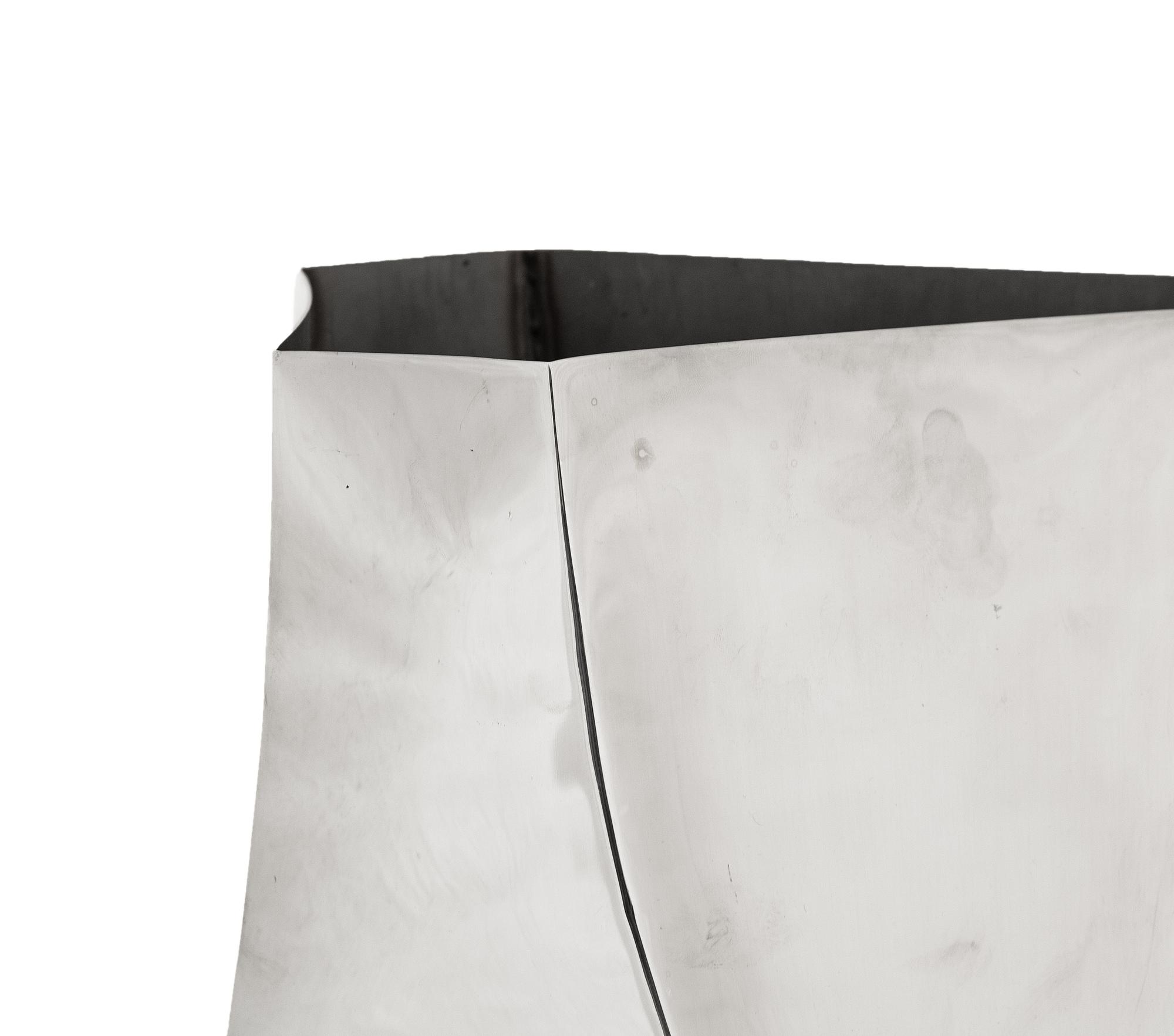 A Pair of Chrome Plated Waste Baskets by Michael Aram