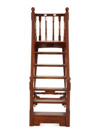 An English Mahogany Library Ladder