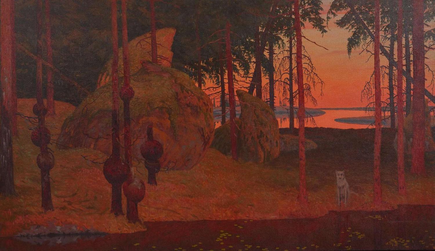 Tom Uttech (American, b. 1942), Sunset & Wolf Burls