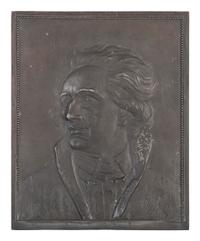 A Cast Metal Bas-Relief Portrait Plaque