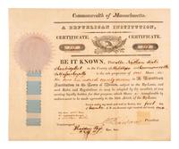 [MASSACHUSETTS] -- [DEARBORN, Henry (1751-1829)]. A group of signed documents and other ephemera related to military officer and politician Henry Dearborn, comprising:
