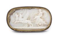 A Silver, Gold and Hardstone Cameo, 23.20 dwts.