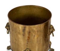 A Near Pair of English Brass Jardinières
