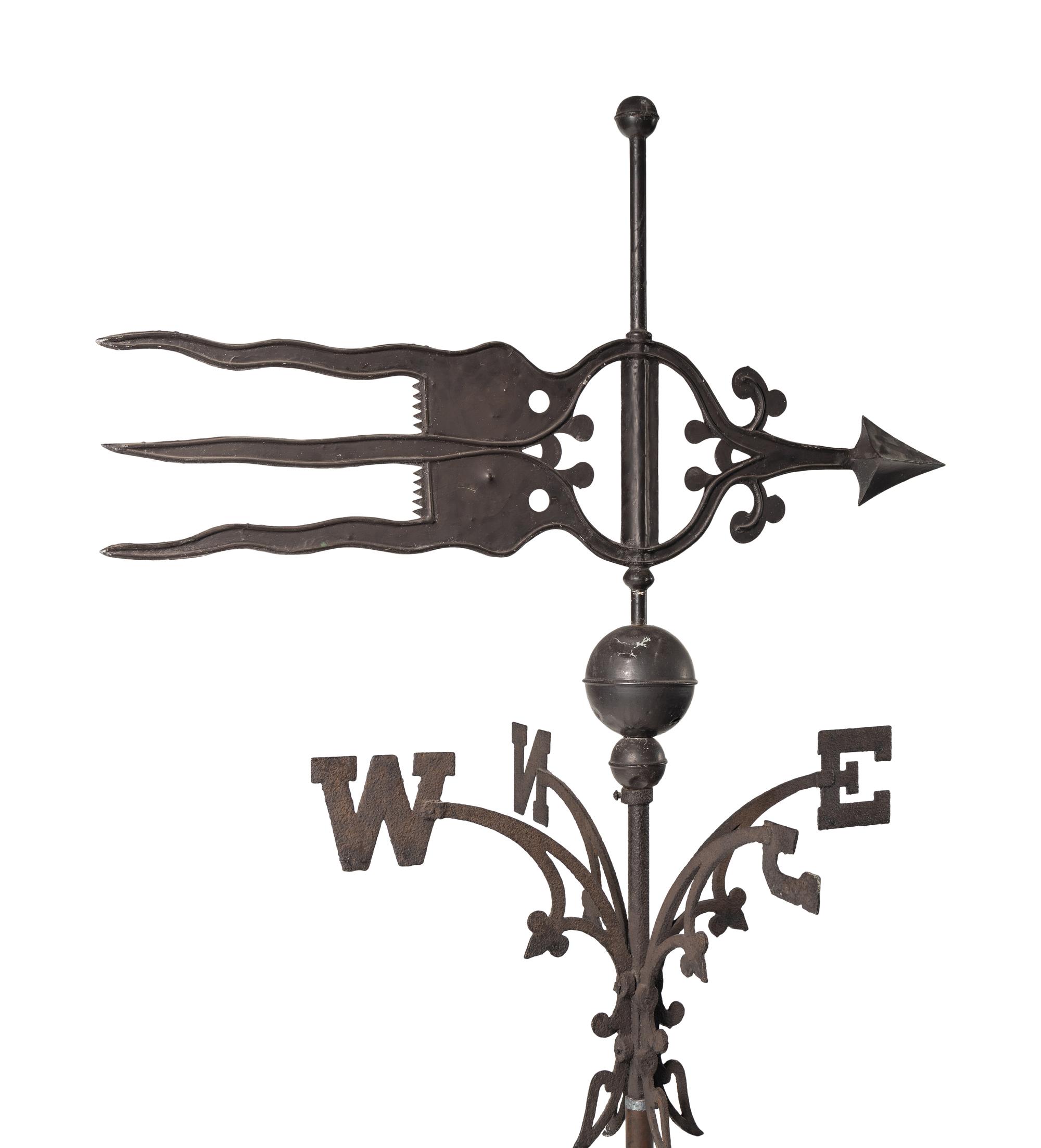 A Copper and Iron Directional Weathervane