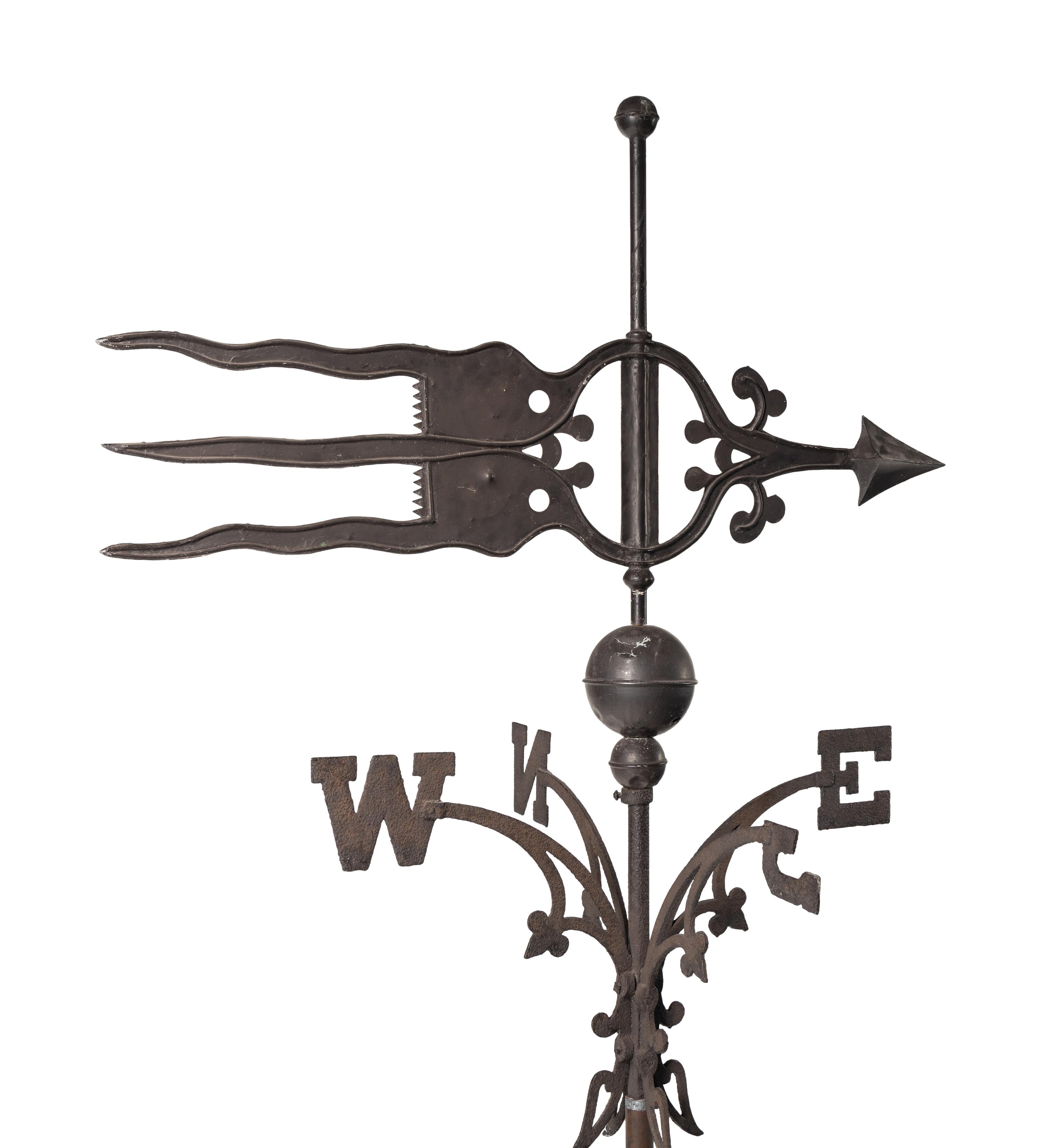 A Copper and Iron Directional Weathervane
