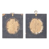 American School, 19th Century — Two Portrait Miniatures: Rosetta Marks Roosevelt (1809-1840) and Henry Latrobe Roosevelt (1811-1884) as young children Circa 1813
