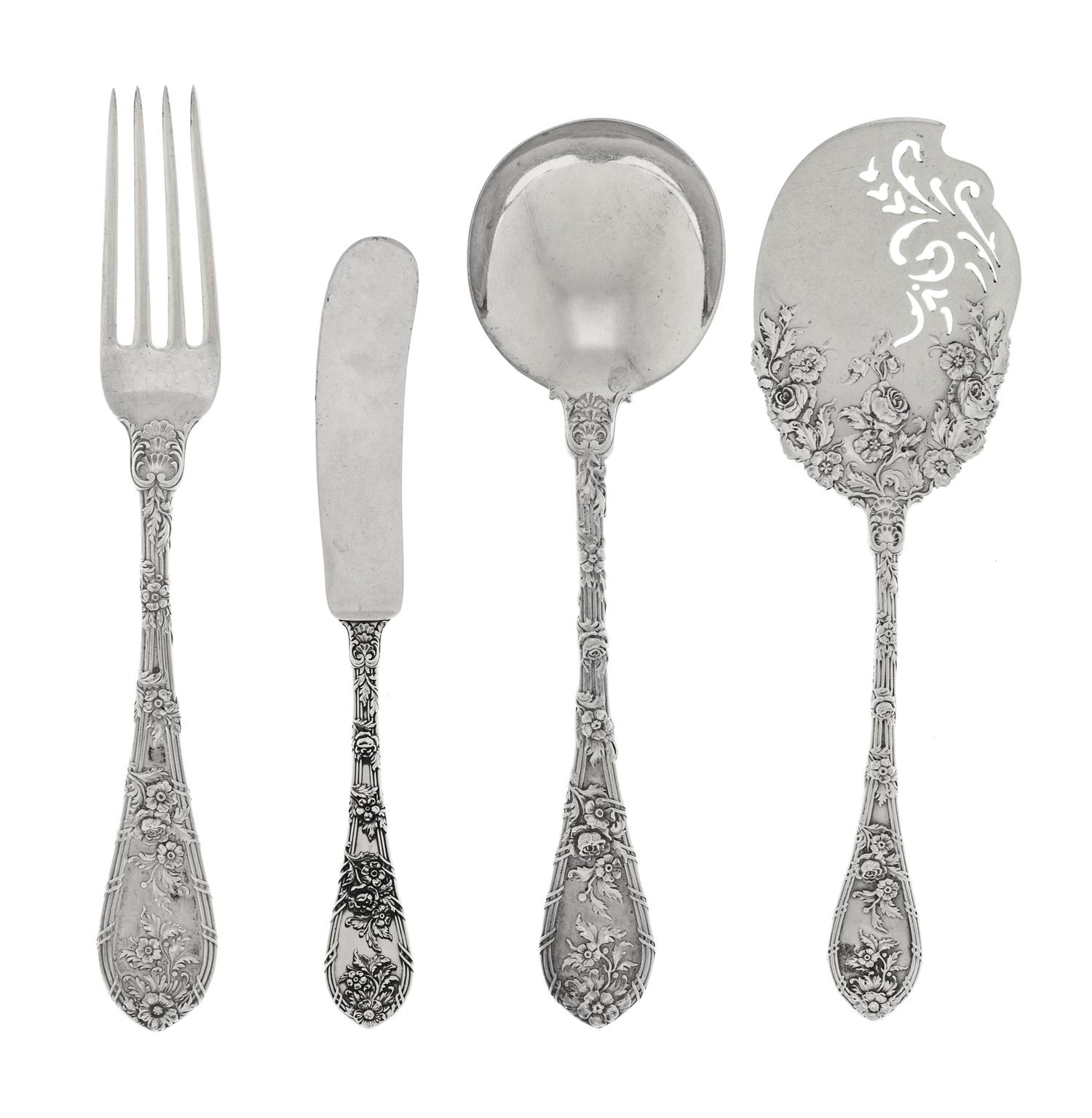 An American Silver Partial Flatware Service