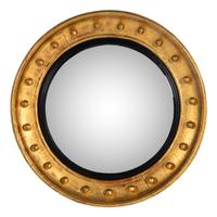 A Regency Style Giltwood Convex Mirror