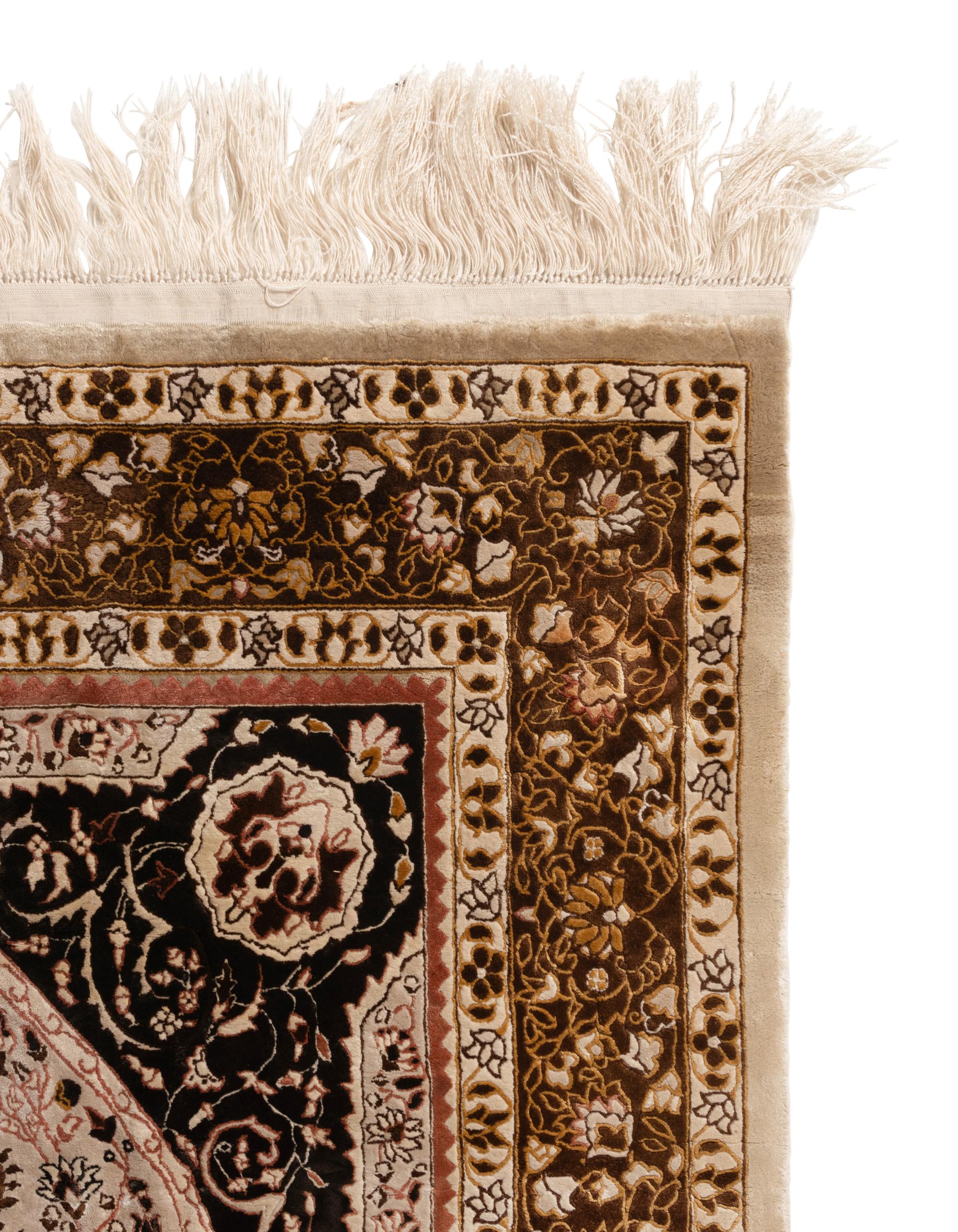 A Hereke Silk Prayer Rug