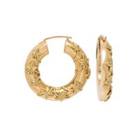 YELLOW GOLD HOOP EARRINGS