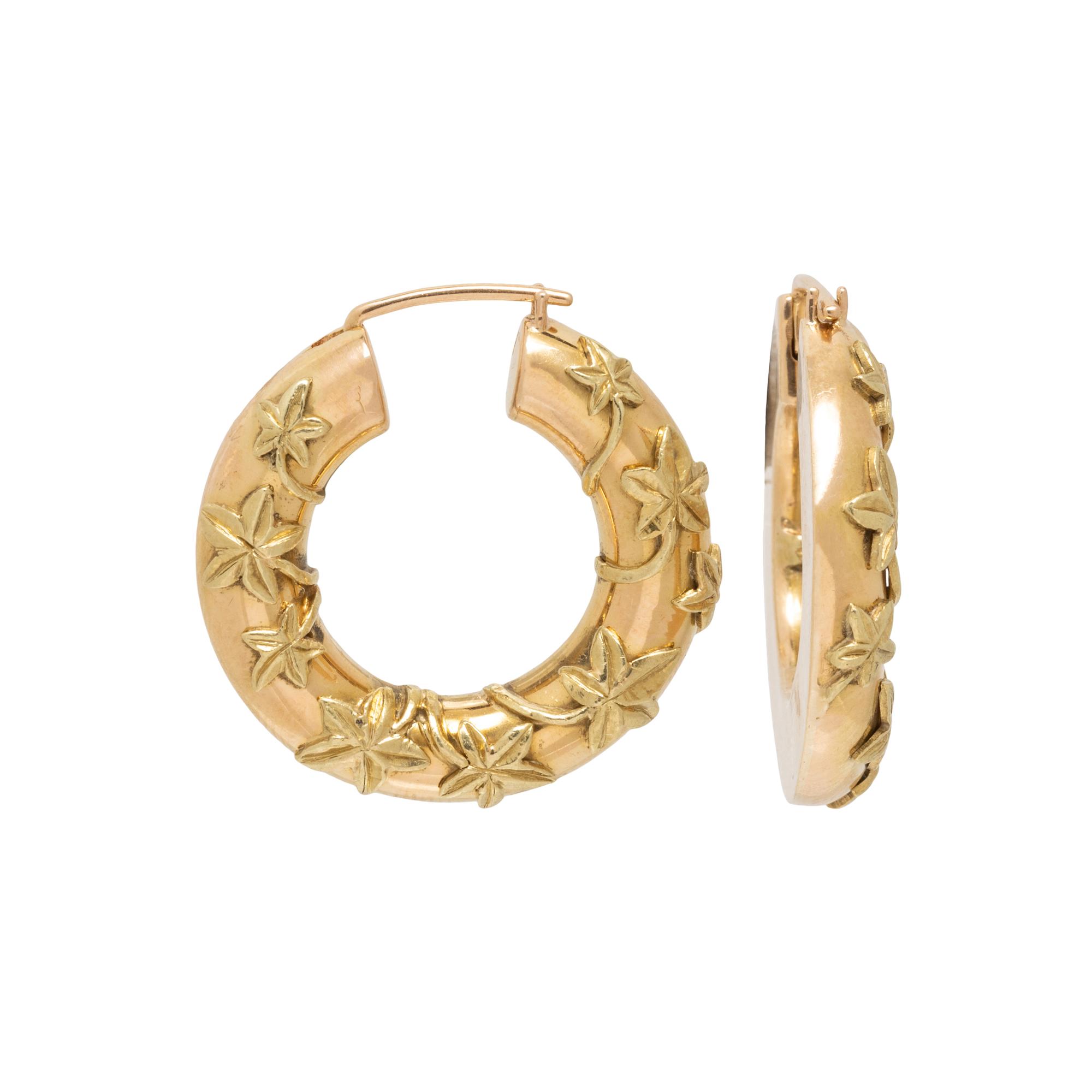 YELLOW GOLD HOOP EARRINGS