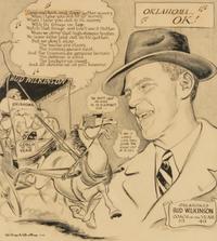 A 1949 Willard Mullin Original Cartoon from The Collection of Hall of Fame Oklahoma Football Coach Bud Wilkinson