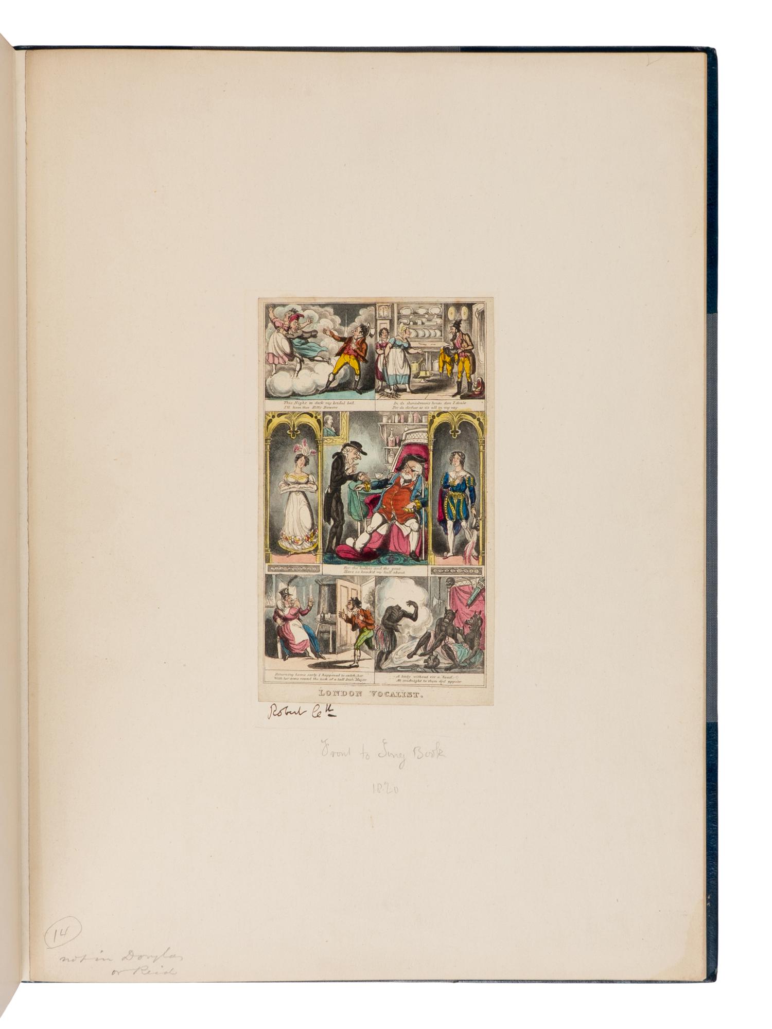 CRUIKSHANK, George (1792-1878), et al, illustrators. -- EGAN, Pierce (1772-1849). Sunday In London ; or, The Day and Night Scenes of Jerry Hawthorn... London: Sherwood, Neely, and Jones, 1821.