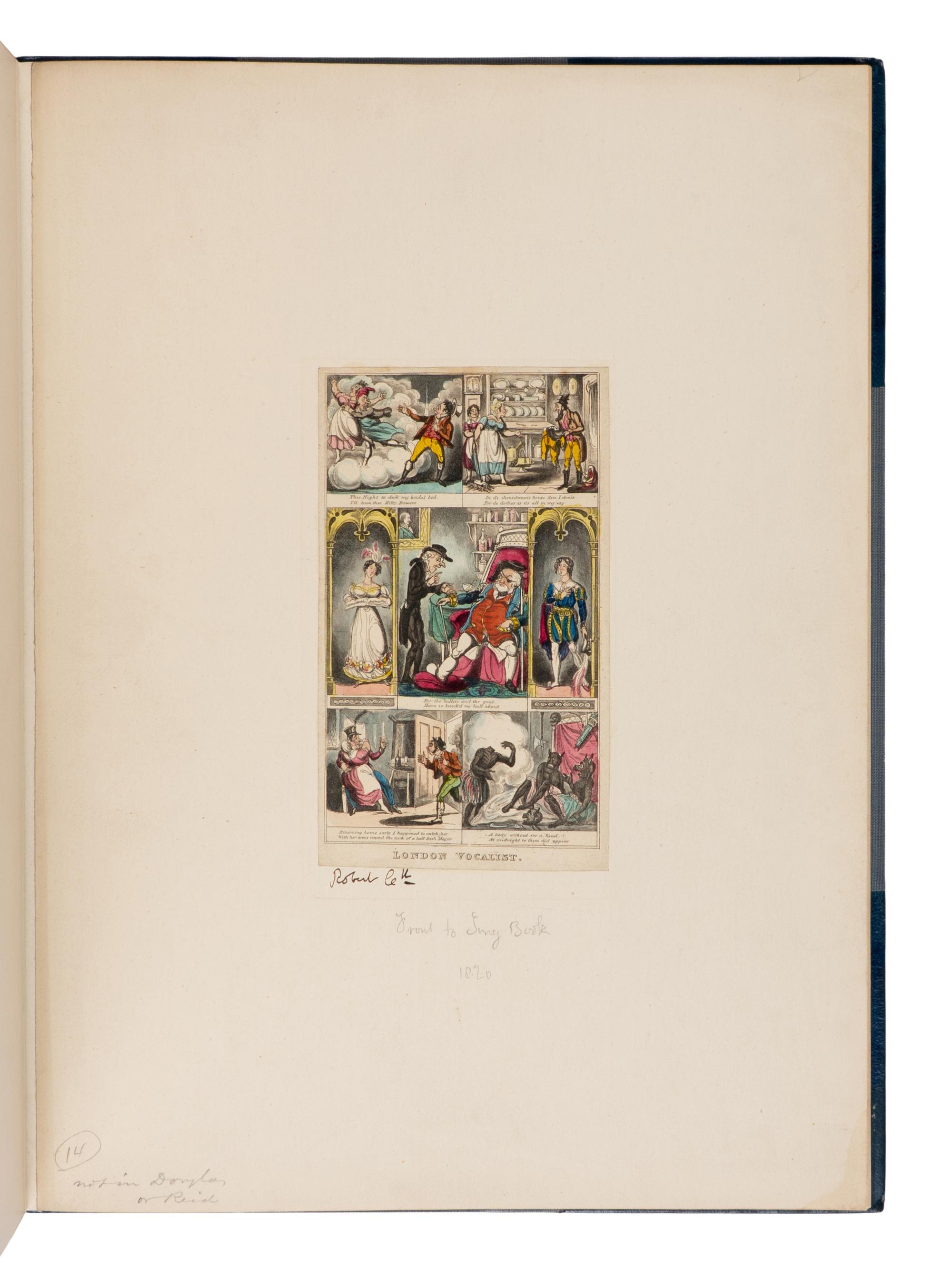 CRUIKSHANK, George (1792-1878), et al, illustrators. -- EGAN, Pierce (1772-1849). Sunday In London ; or, The Day and Night Scenes of Jerry Hawthorn... London: Sherwood, Neely, and Jones, 1821.