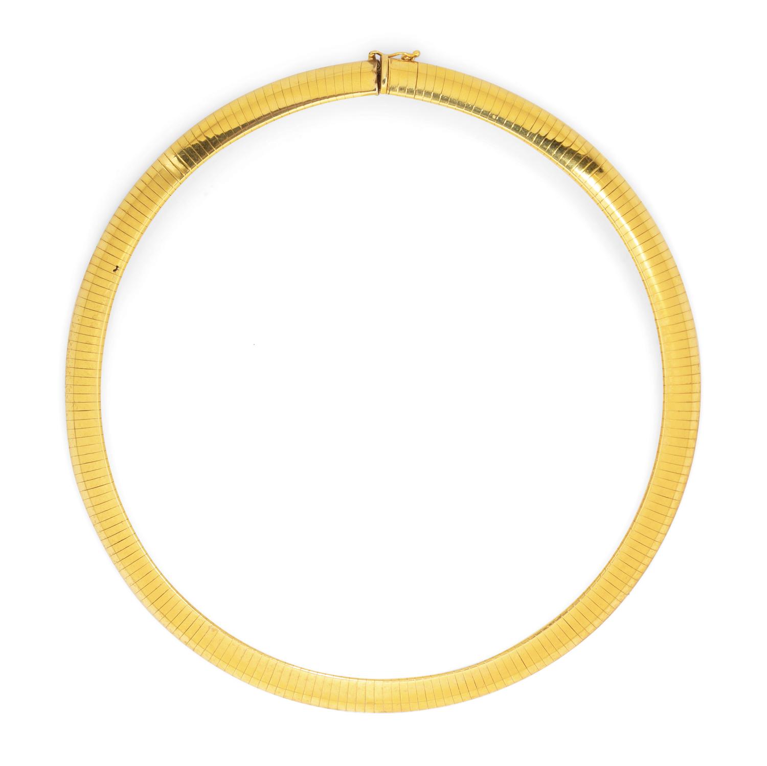 An 18 Karat Yellow Gold Necklace, Italian,