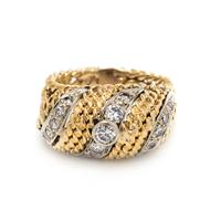 BICOLOR GOLD AND DIAMOND RING