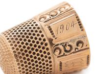 Six American Gold Thimbles
