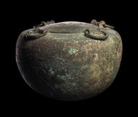 A Greek Bronze Cauldron with Lid