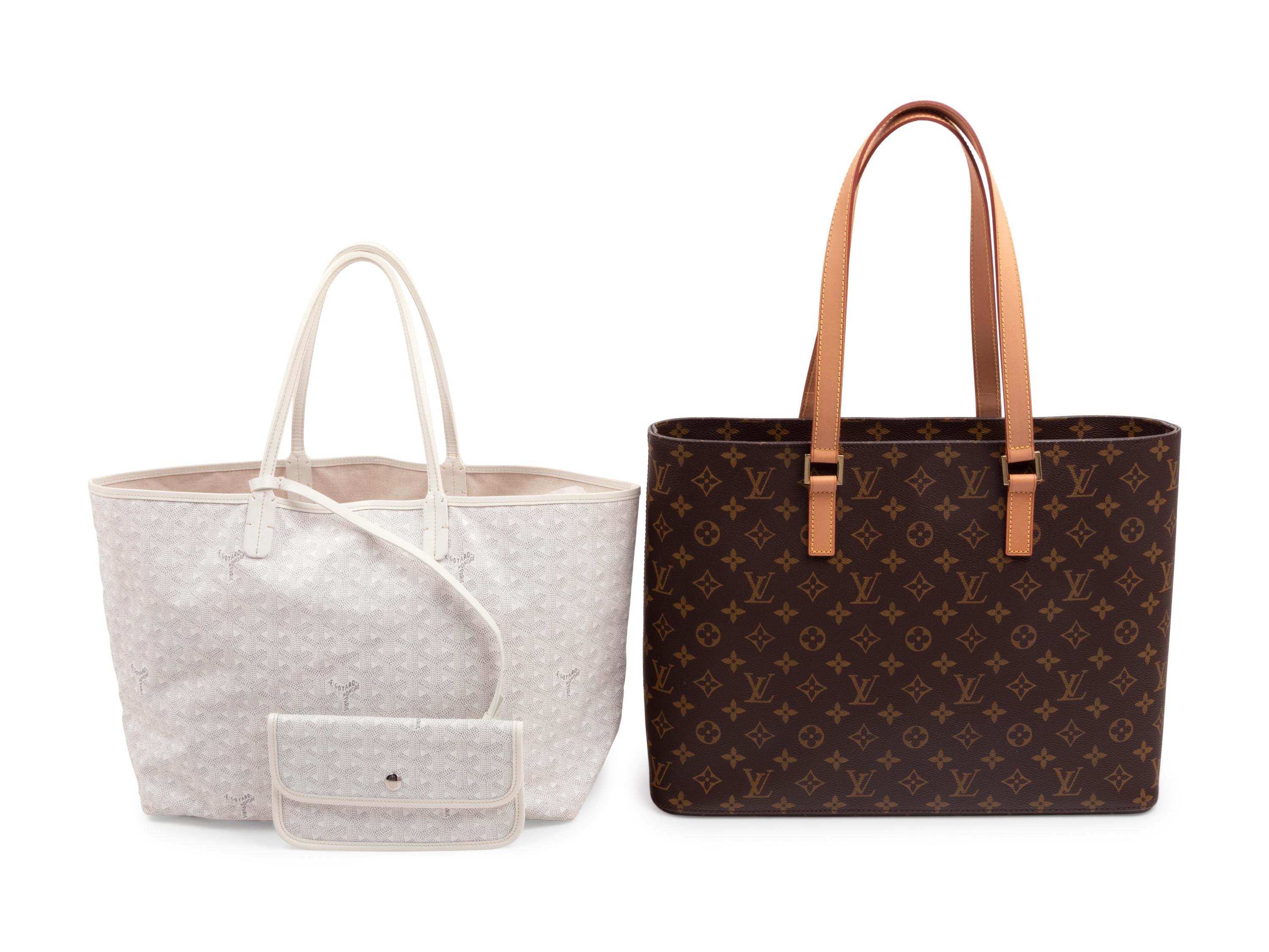 Two Designer Tote Bags: One Louis Vuitton, One Goyard