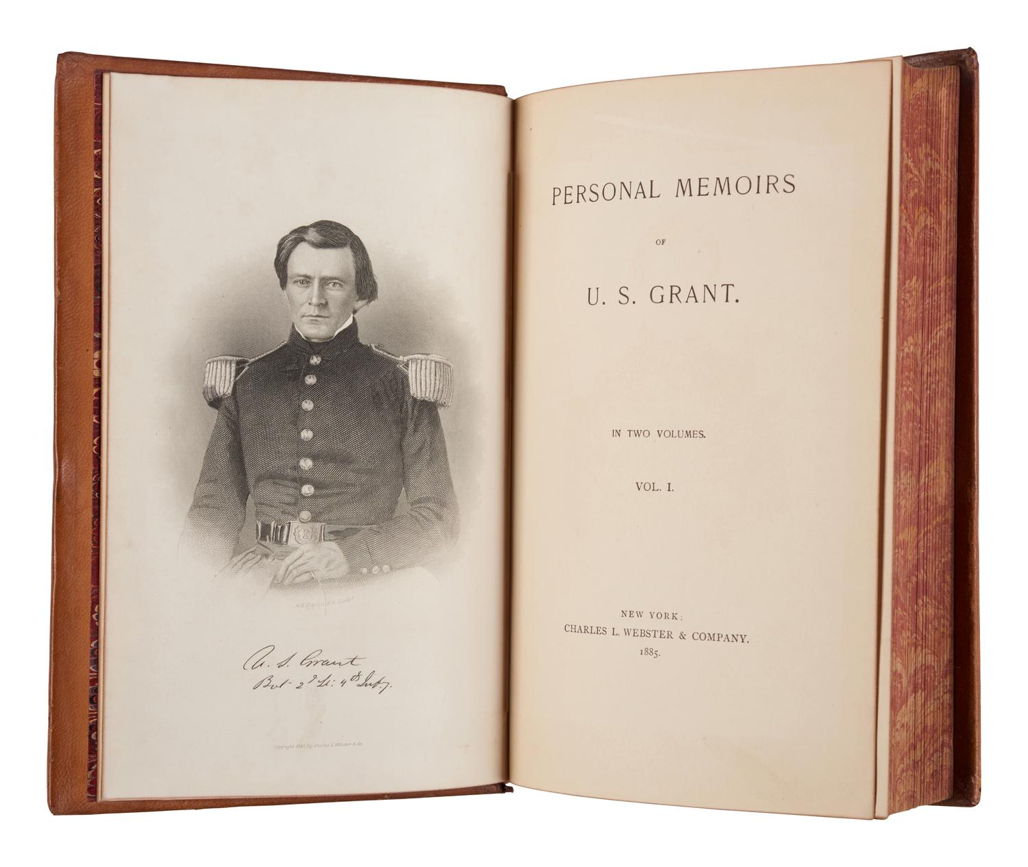 [CIVIL WAR] -- GRANT, Ulysses S. (1822-1885). The Personal Memoirs of U.S. Grant . New York: Charles L. Webster & Company, 1885.
