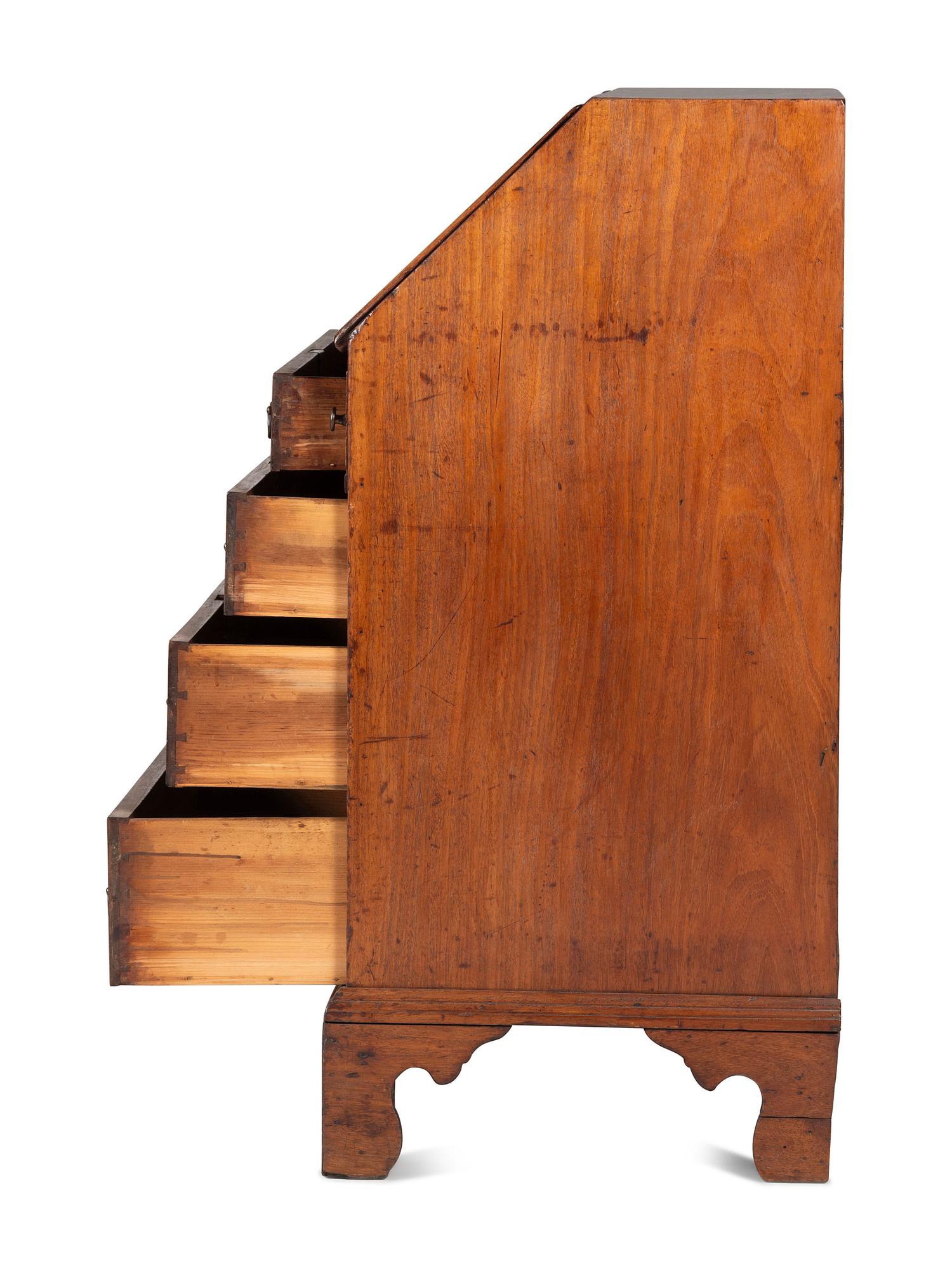 A Chippendale Mahogany Slant Front Desk