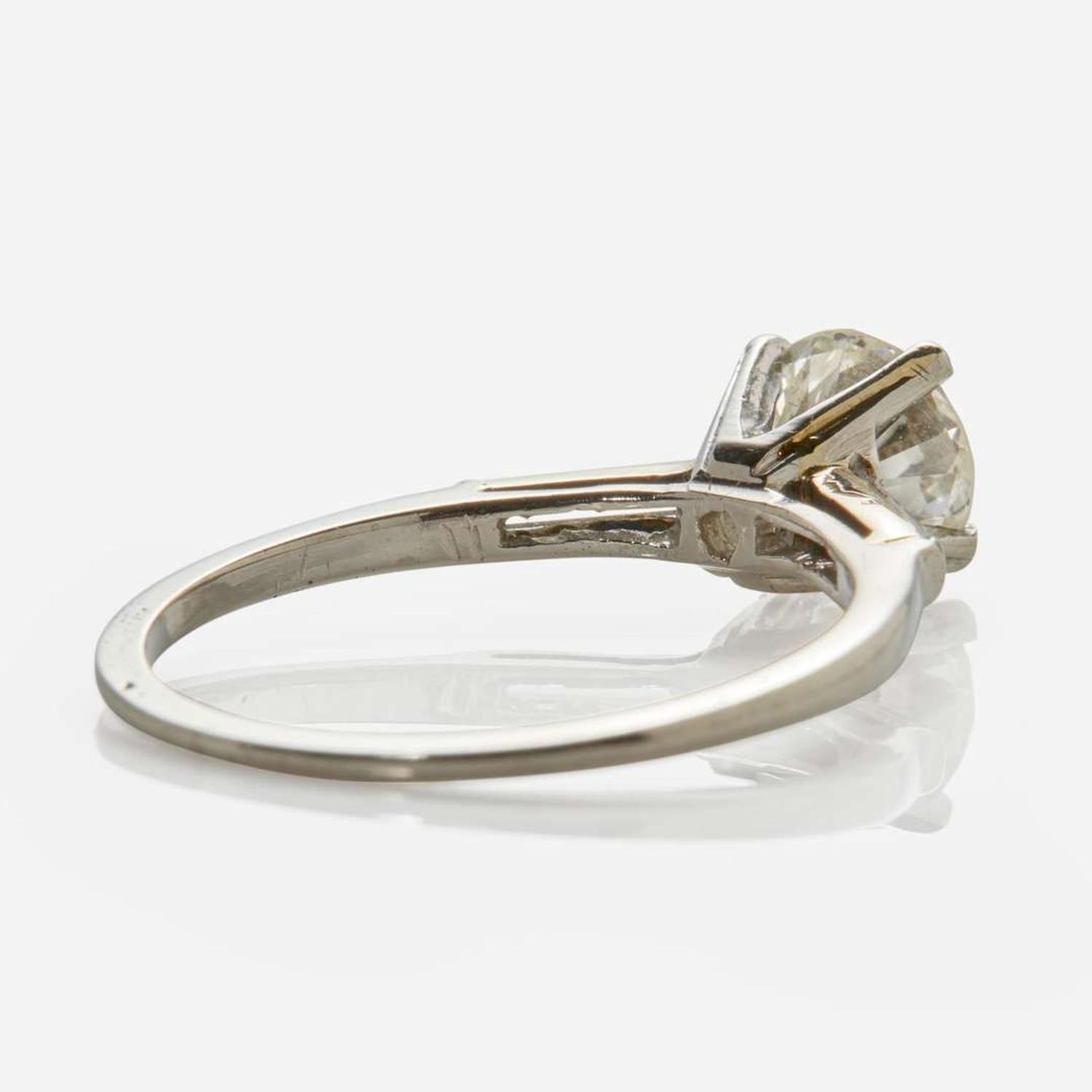A Platinum and Diamond Ring