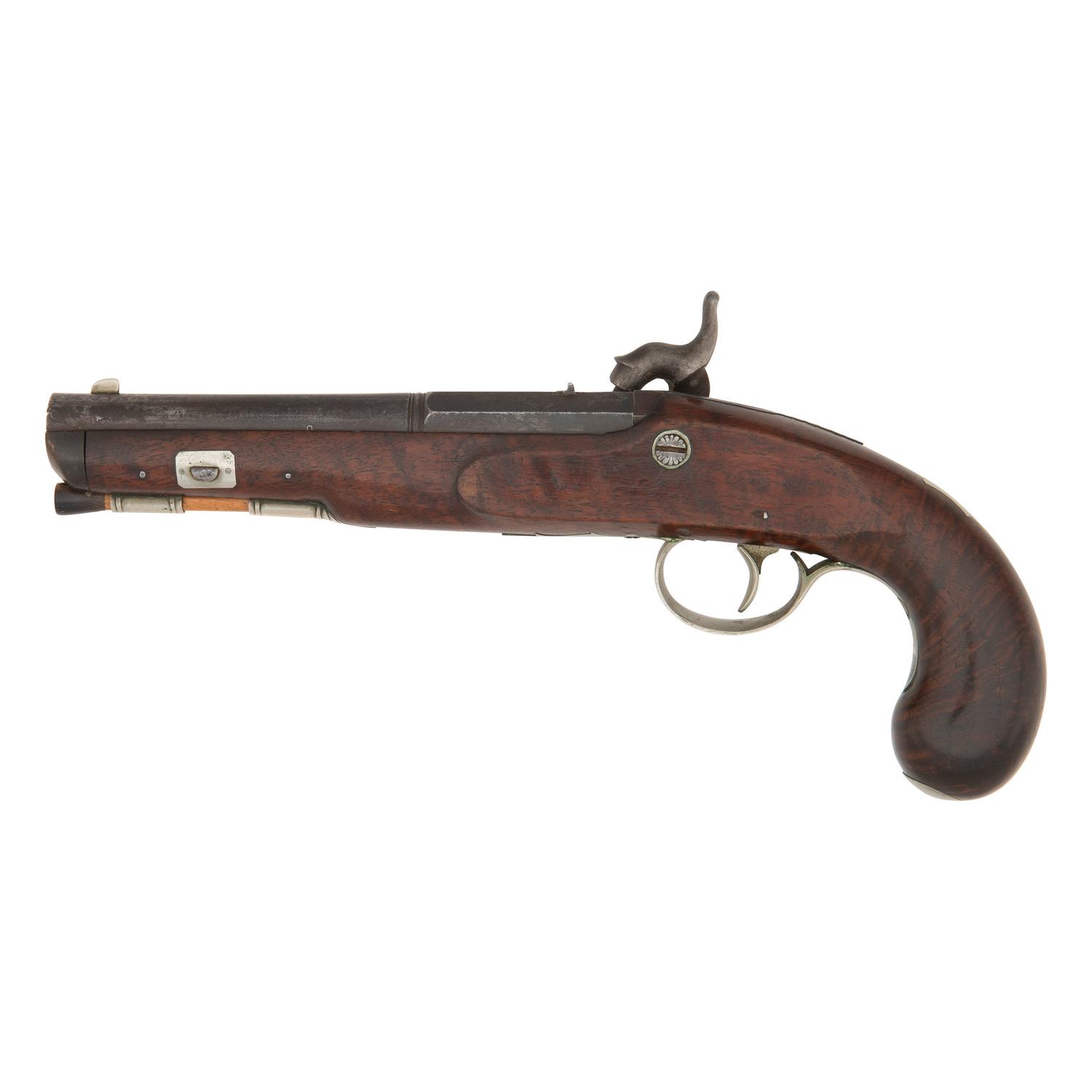 Percussion Coat Pistol by J Hapgood of Massachusetts