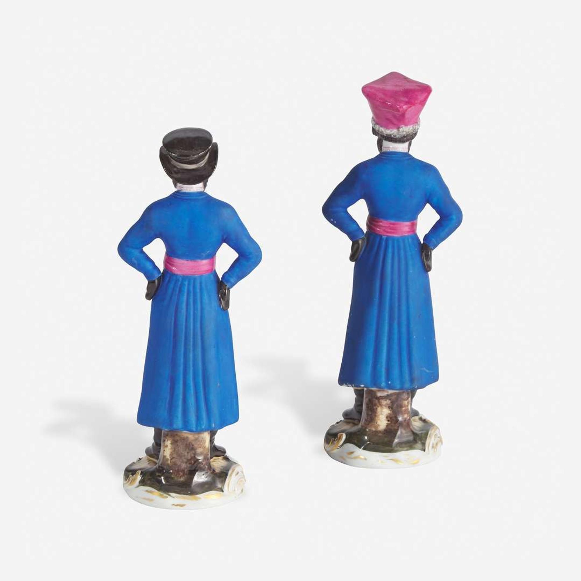 Two Russian Porcelain Figures of Coachmen Gardner Porcelain Factory, first half 19th century