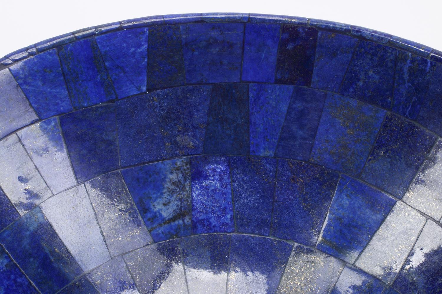 A Pair of Gilt Bronze Mounted Lapis Lazuli Bowls