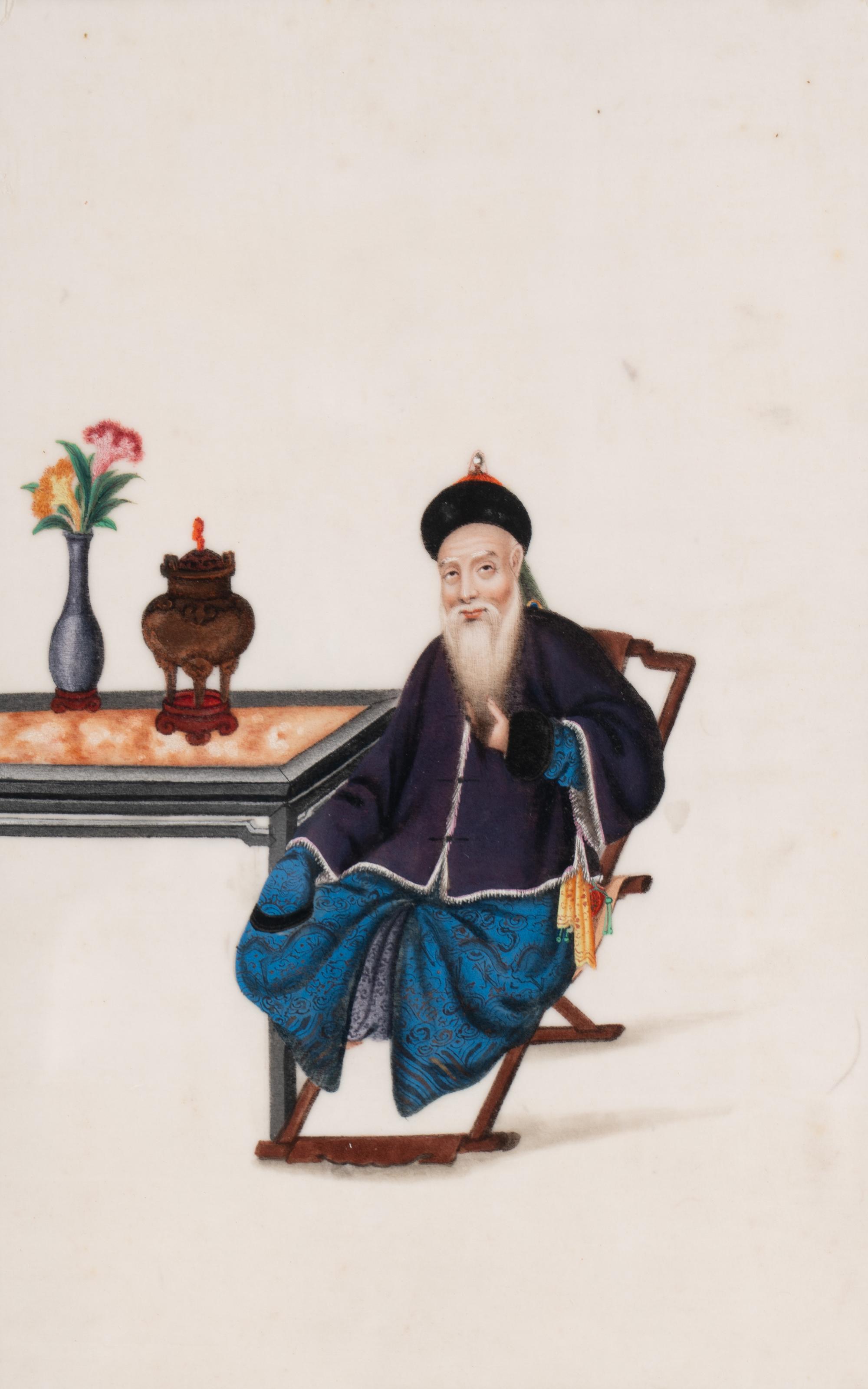 A Set of 12 Chinese Export Pith Paintings, Late 19th/Early 20th Century 清晚期 通草畫人物圖鏡框12幅