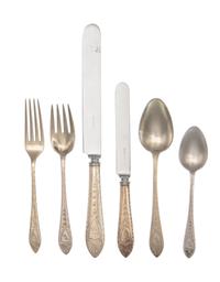 An American Silver-Gilt Flatware Service