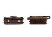 Two Leather Bags: Gucci, A. Testoni, 1970-80s