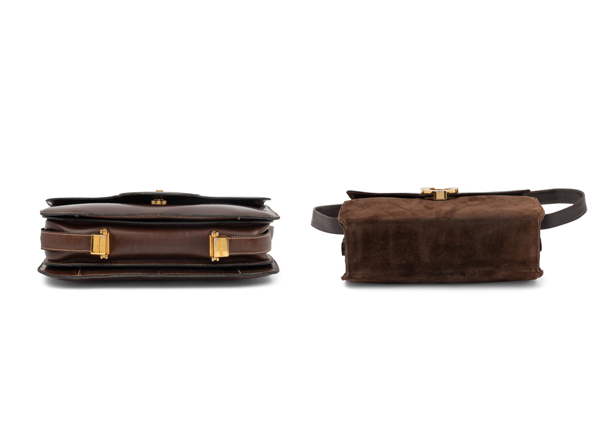 Two Leather Bags: Gucci, A. Testoni, 1970-80s